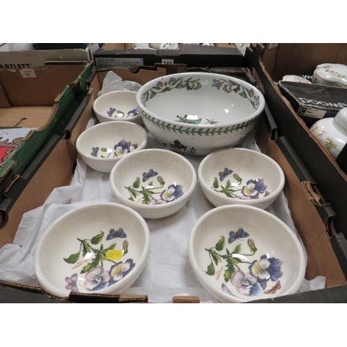 81 - A BOX OF 6 PORTMEIRION BOWLS TOGETHER WITH A LARGE BOWL