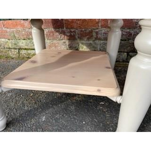 833 - A PAIR OF FARROW & BALL UP CYCLED DUCAL PINE LAMP / SIDE TABLES - APPROX 57 X 57 CM, H 50 CM