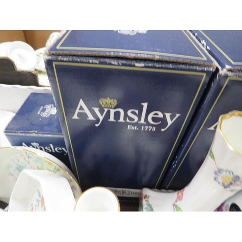 84 - A MIXED BOX OF AYNSLEY CERAMICS