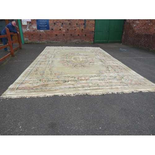 844 - A HUGE CHINESE WOOLLEN RUG 365 X 580 CM A/F