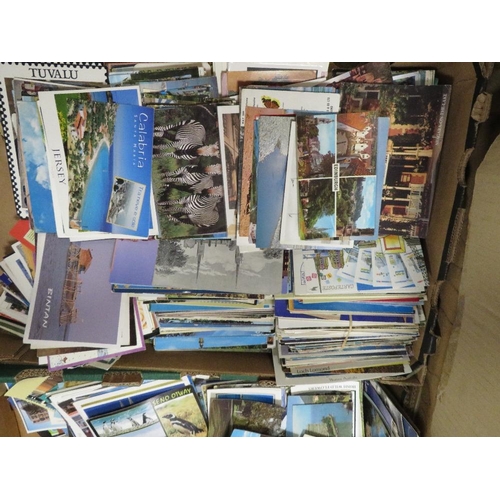 96 - SEVEN BOXES OF POSTCARDS AND FIRST DAY COVERS