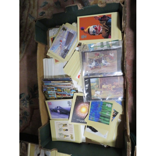 96 - SEVEN BOXES OF POSTCARDS AND FIRST DAY COVERS