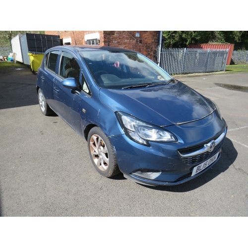 601 - A 2015 BLUE VAUXHALL CORSA 'BL15 OKH', 1.4L PETROL, MOT EXPIRED 08/06/2023, AT THIS POINT THE MILEAG... 