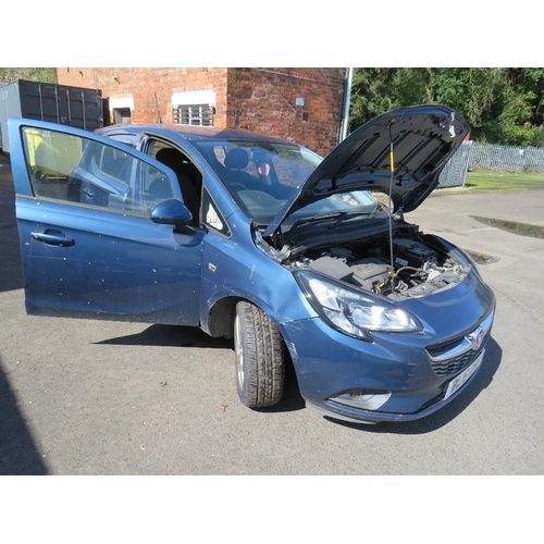 601 - A 2015 BLUE VAUXHALL CORSA 'BL15 OKH', 1.4L PETROL, MOT EXPIRED 08/06/2023, AT THIS POINT THE MILEAG... 