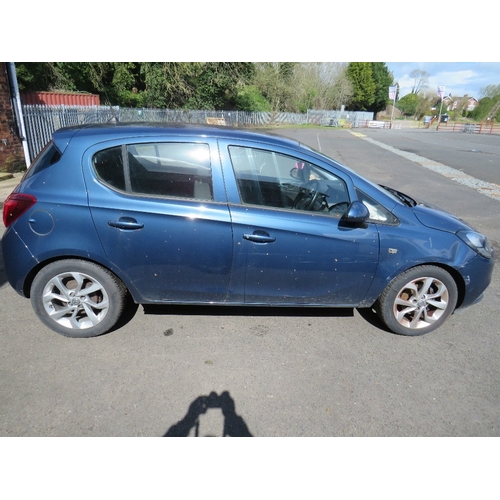 601 - A 2015 BLUE VAUXHALL CORSA 'BL15 OKH', 1.4L PETROL, MOT EXPIRED 08/06/2023, AT THIS POINT THE MILEAG... 