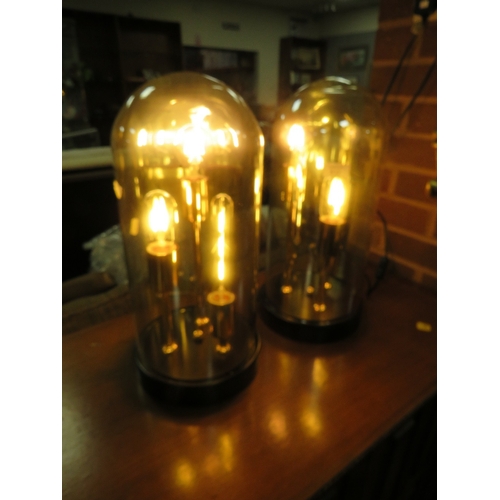 832 - A PAIR OF MODERN DOMED LAMPS