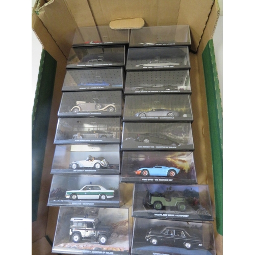 74 - SIXTEEN BOXED JAMES BOND VEHICLES