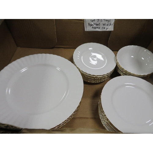 101 - TWO TRAYS OF ROYAL ALBERT VAL D'OR DINNER WARE