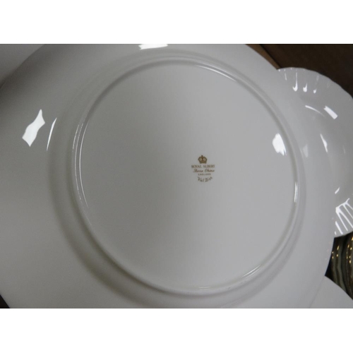 101 - TWO TRAYS OF ROYAL ALBERT VAL D'OR DINNER WARE