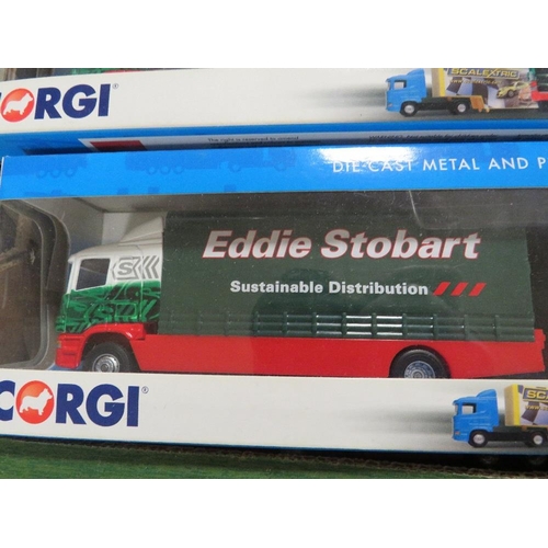 130 - ELEVEN BOXED CORGI EDDIE STOBART ARTICULATED LORRIES AND TRAILERS