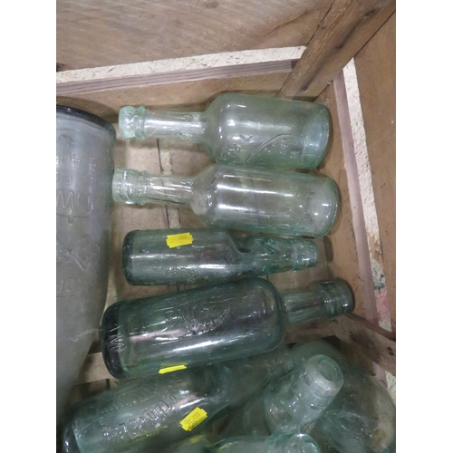 159 - A CRATE OF VINTAGE BOTTLES