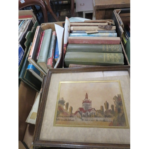 172 - TWO TRAYS OF ASSORTED BOOKS TO INCLUDE THE MYTHS OF GREECE AND ROME, REF ATLAS OF GREATER LONDON AND... 