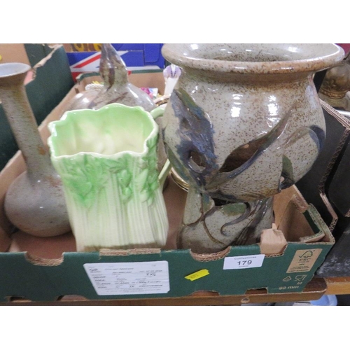 179 - A TRAY OF ASSORTED CERAMICS TO INCLUDE PARAGON CUPS AND SAUCERS