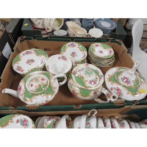 194 - THREE TRAYS OF PARAGON TEA/DINNER WARE