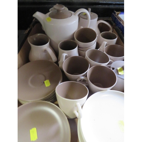 216 - A TRAY OF POOLE TEA/COFFEE WARE