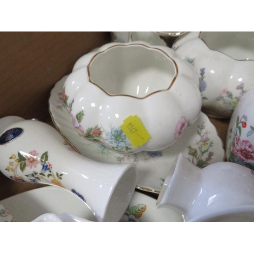 233 - TRAY OF AYNSLEY CERAMICS, VARIOUS PATTERNS