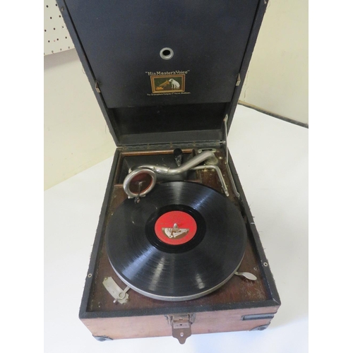 235 - A VINTAGE HMV GRAMOPHONE A/F