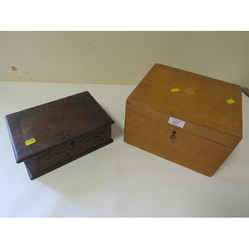 237 - TWO VINTAGE WOODEN BOXES