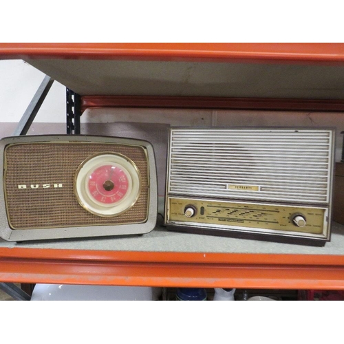 238 - A VINTAGE BUSH RADIO TOGETHER WITH A FERRANTI EXAMPLE A/F