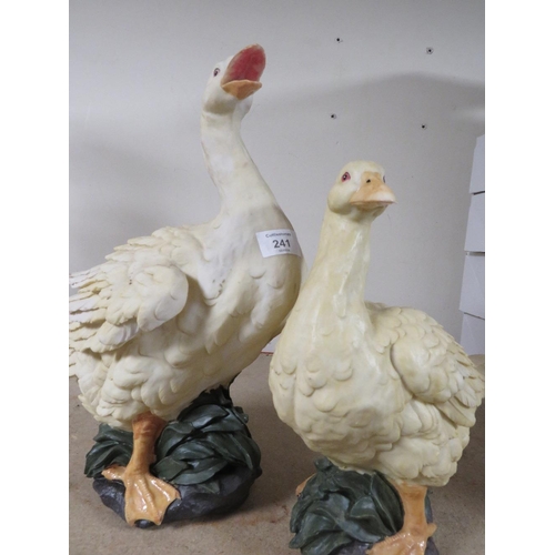 241 - TWO RESIN MODELS OF GEESE