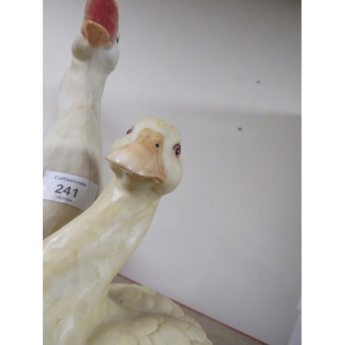 241 - TWO RESIN MODELS OF GEESE