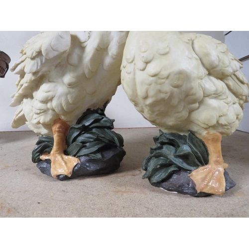 241 - TWO RESIN MODELS OF GEESE