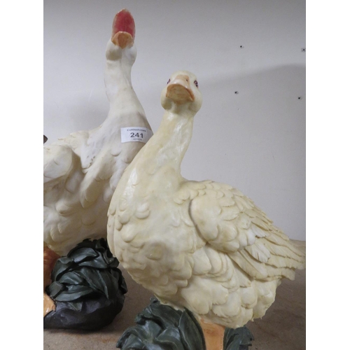 241 - TWO RESIN MODELS OF GEESE