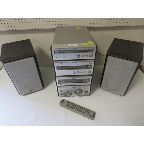 244 - A SMALL SONY STACKING STEREO SYSTEM