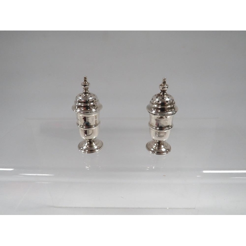 374 - A BOXED SILVER HALLMARKED SALT & PEPPER SET