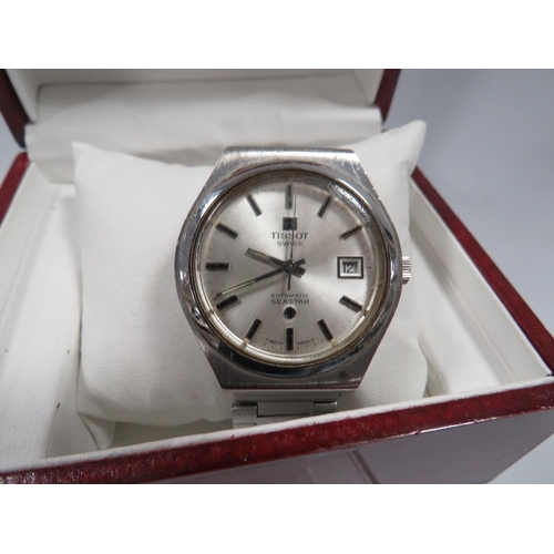 376 - A BOXED TISSOT AUTOMATIC CSTAR WATCH