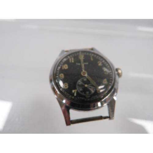 417 - A VINTAGE MILITARY WRISTWATCH BY HELVETIA