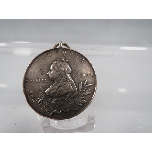 418 - AN ANTIQUE SILVER ATA MEDAL