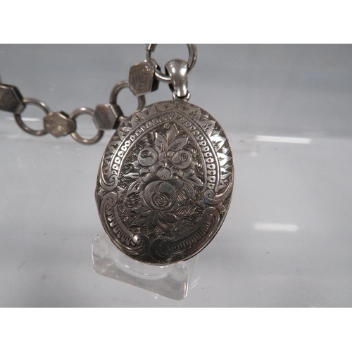 426 - AN ANTIQUE HALLMARKED SILVER COLLARETTE LOCKET