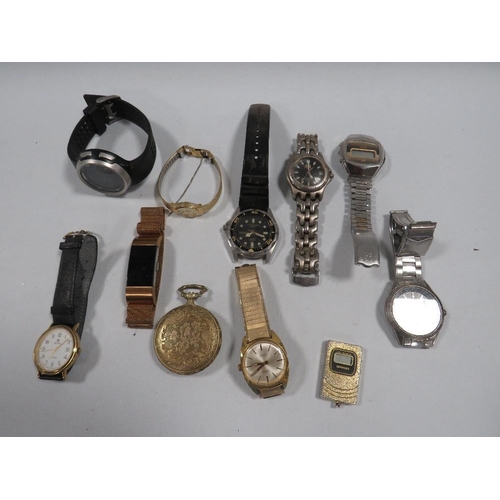 433 - A SELECTION OF WRIST AND POCKET WATCHES A/F