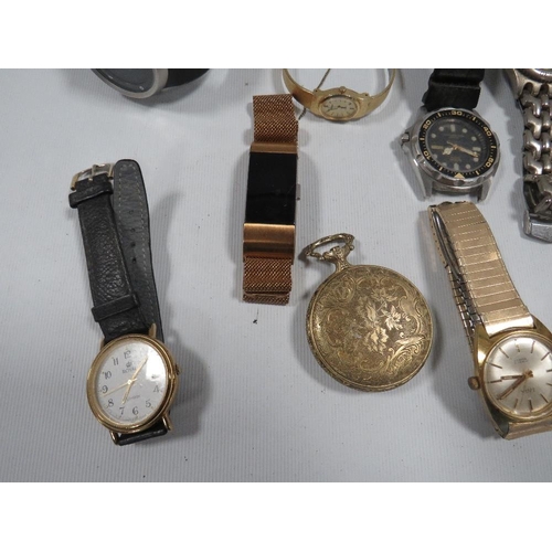 433 - A SELECTION OF WRIST AND POCKET WATCHES A/F