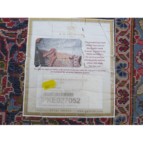 715 - A LARGE G.H.FRITH IRAN WOOLLEN RUG -  350  X  250 CM