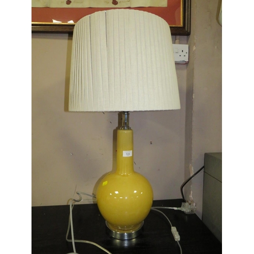 723 - A MODERN GLOBULAR TABLE LAMP AND SHADE PLUS AN ANGLEPOISE LAMP (2)