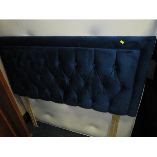 738 - A MODERN 140 CM DOUBLE DIVAN BED, MATTRESS & HEADBOARD