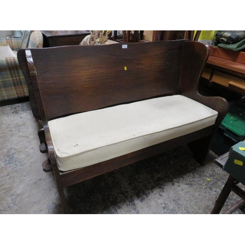 774 - AN UNUSUAL WOODEN BENCH W-130 CM