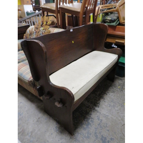 774 - AN UNUSUAL WOODEN BENCH W-130 CM