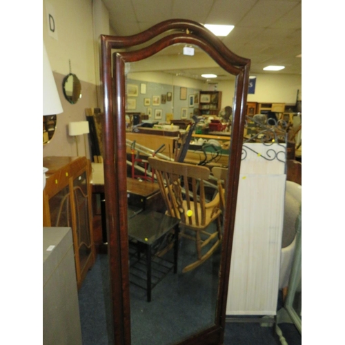 778 - AN ANTIQUE MAHOGANY SWIVEL LARGE CHEVAL MIRROR