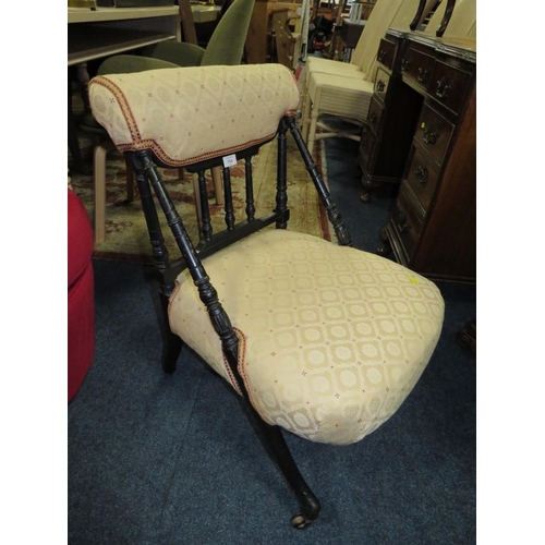 794 - AN EDWARDIAN AESTHETIC PERIOD CHAIR