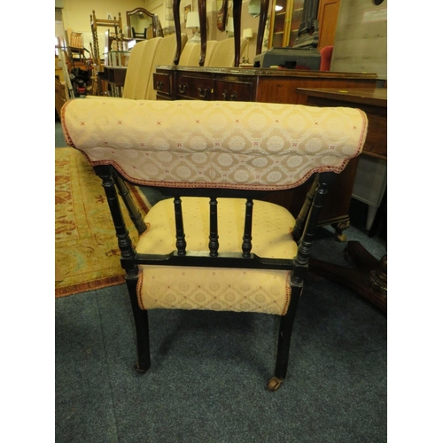 794 - AN EDWARDIAN AESTHETIC PERIOD CHAIR