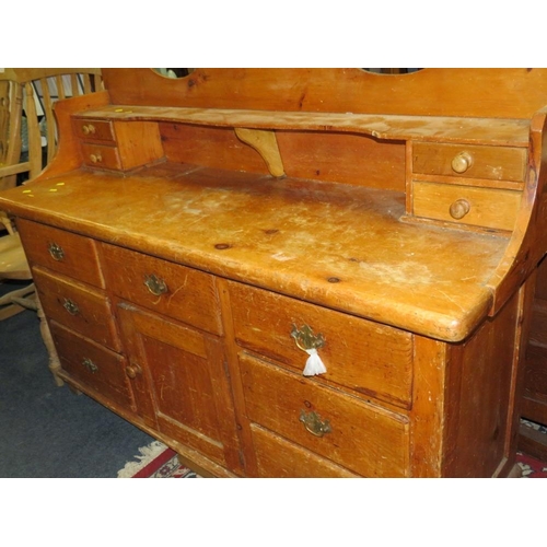 803 - AN ANTIQUE PINE CHIFFONIER W-152 CM