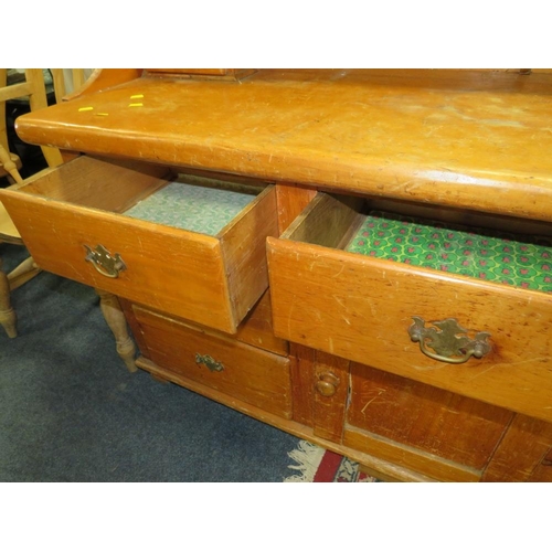 803 - AN ANTIQUE PINE CHIFFONIER W-152 CM