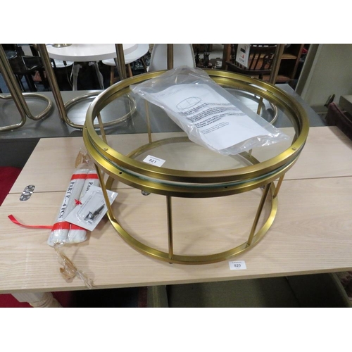 821 - A WEST ELM MODERN DECO STYLE TABLE A/F