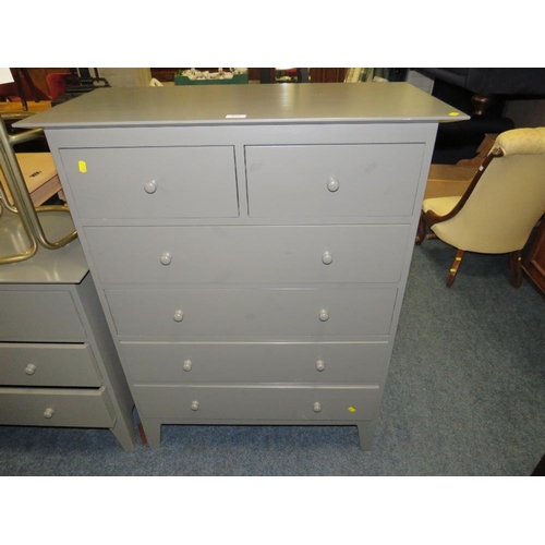 823 - A MODERN SIX DRAWER CHEST W-87 CM