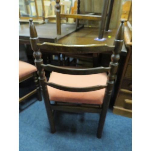 830 - A 'YOUNGER & SONS' DINING TABLE AND SIX CHAIRS