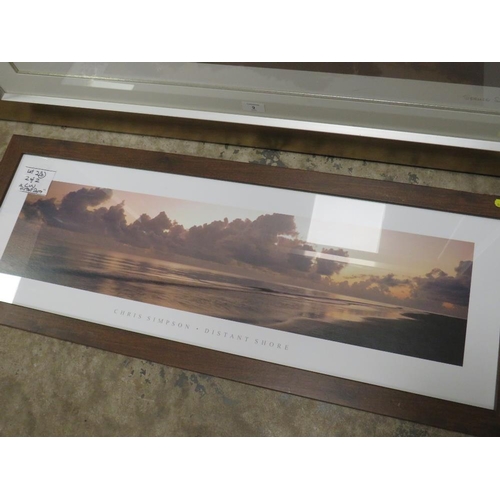 9 - A LARGE FRAMED SPENCER SEE PRINT & ANOTHER PRINT (2)