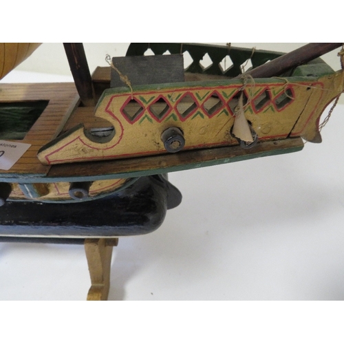 260 - A SCRATCH BUILT MODEL OF A GALLEON ON STAND